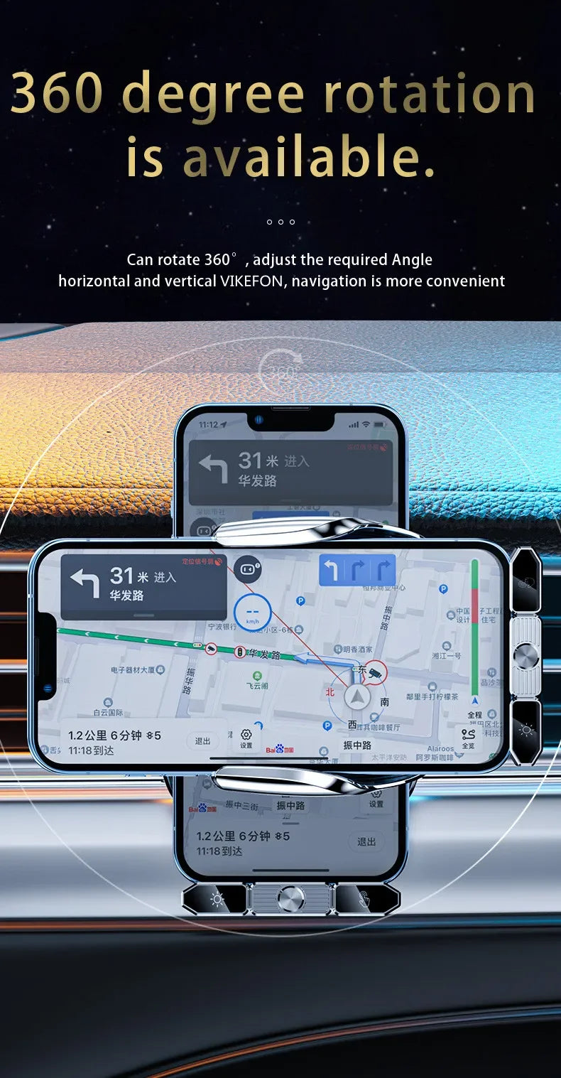 Magnetic Car Mount Wireless Charger Air Vent Holder - Smarsty