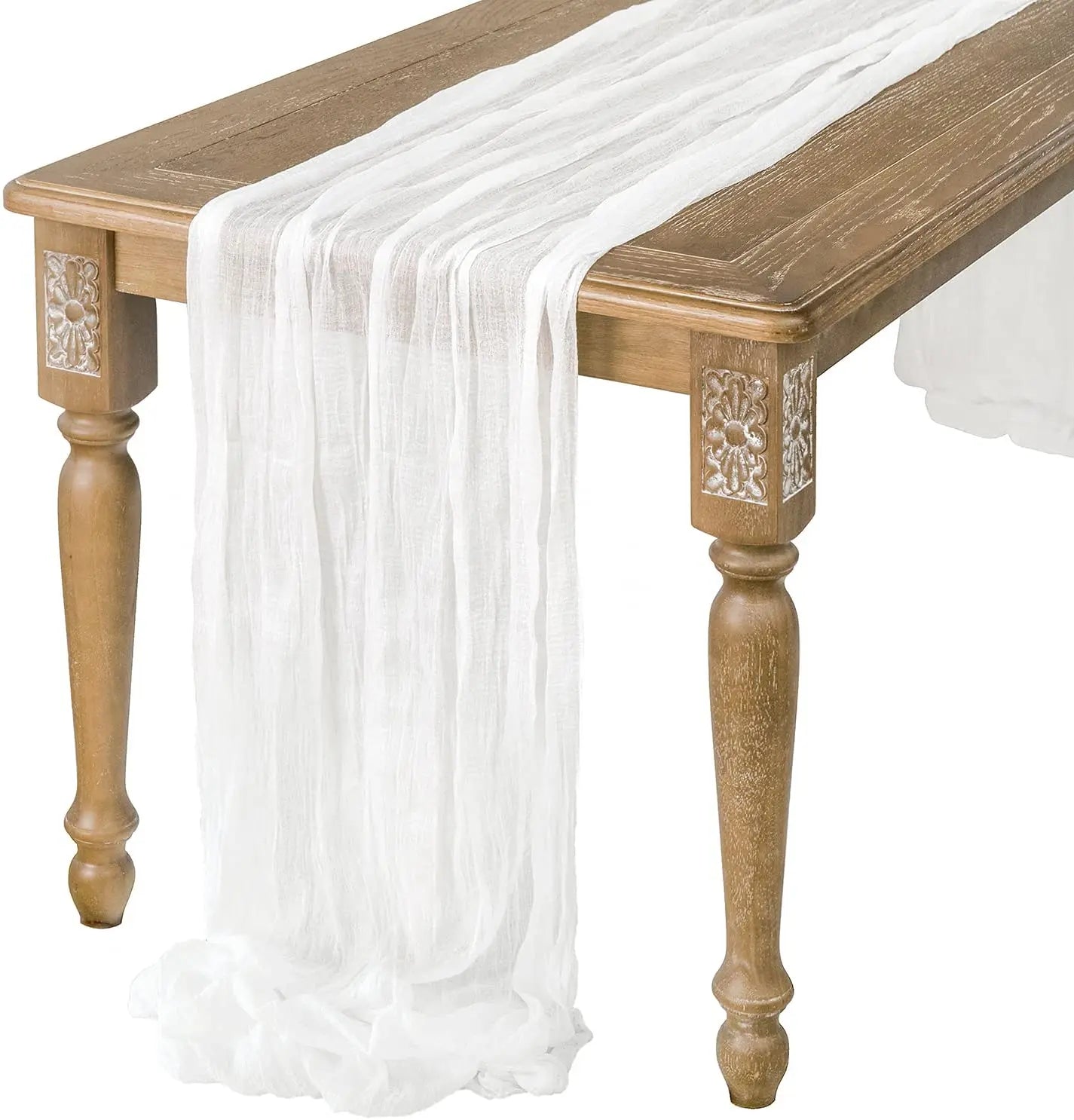 Wrinkle Gauze Table Runner for Elegant Dining Decor - Smarsty