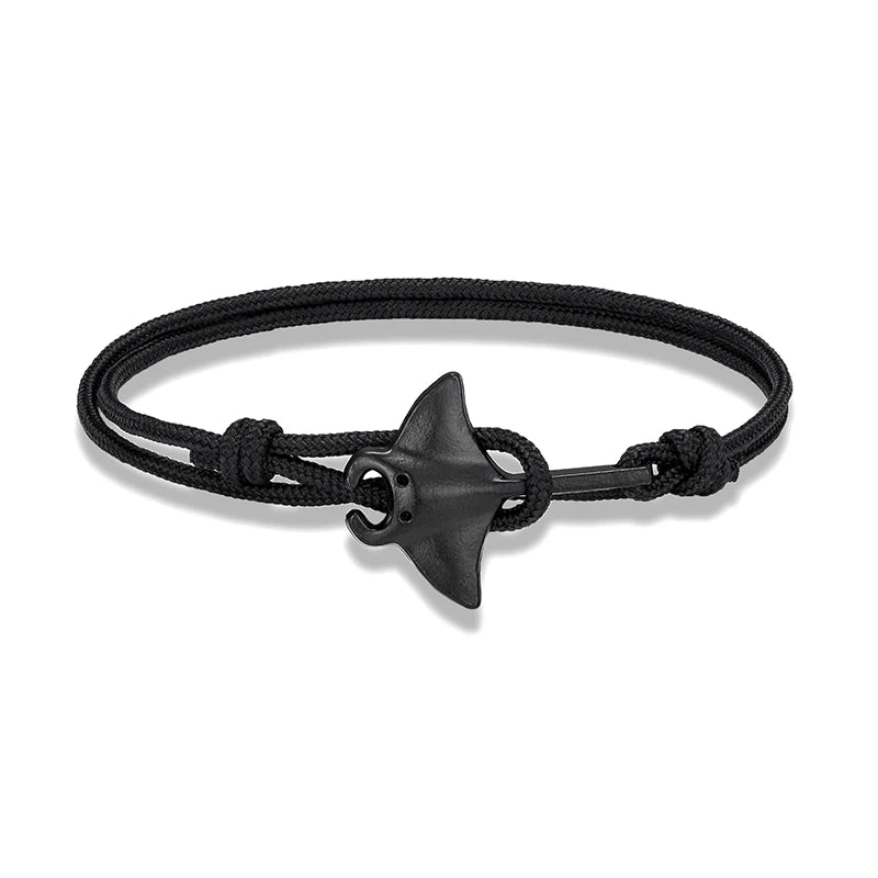 Adjustable Ocean Animals Manta Ray Paracord Bracelet - Smarsty