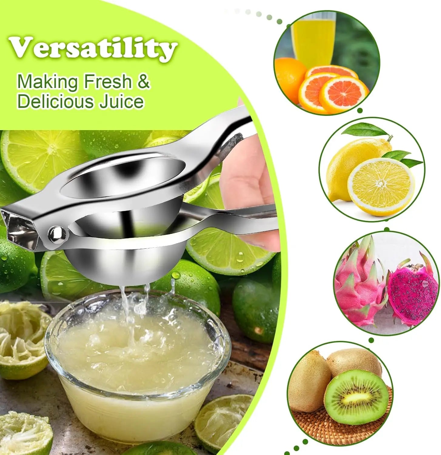 Stainless Steel Lemon Squeezer Manual Lemon Clip Processor Household Orange Citrus Juicers Fruit Pressing Kitchen Accessories by Smarsty