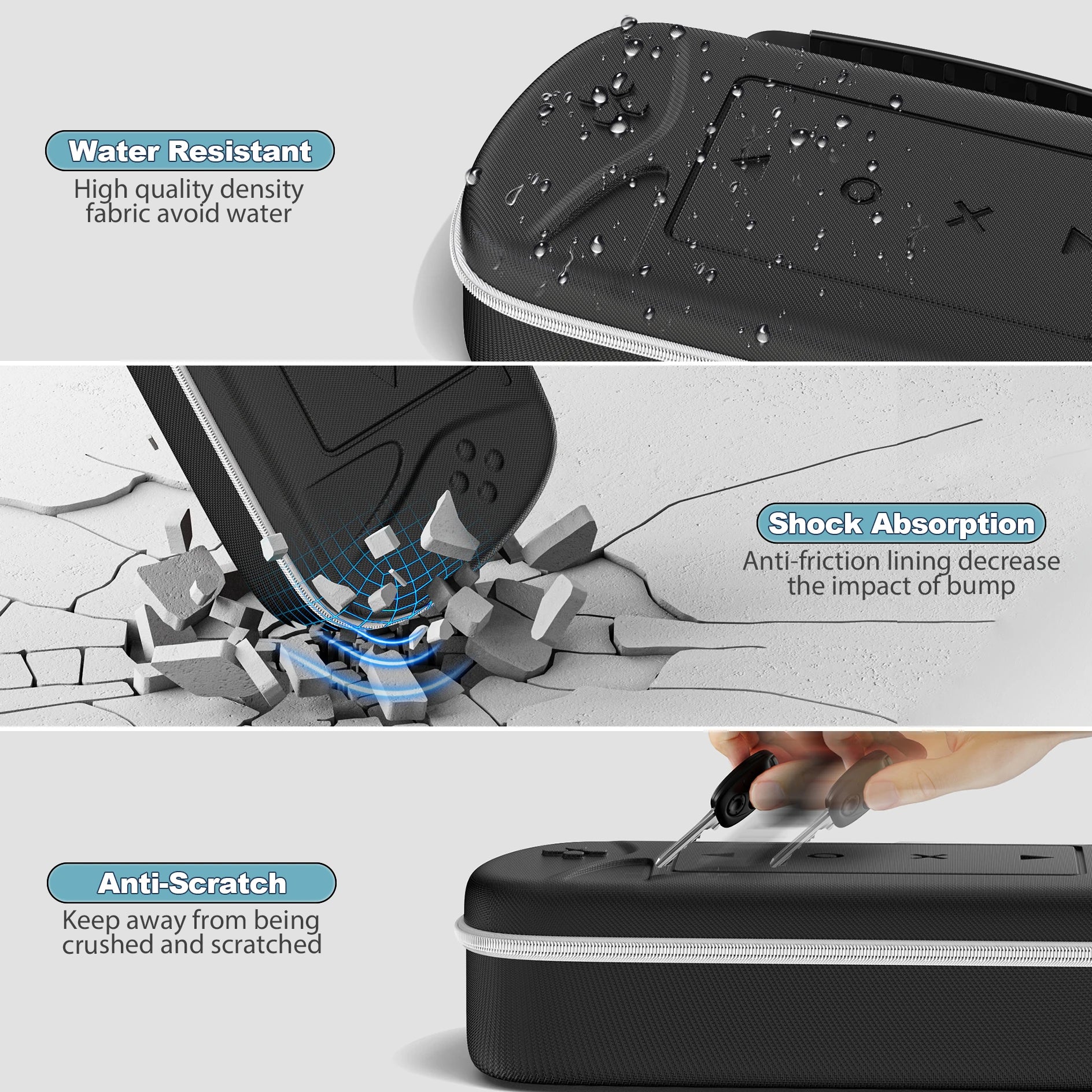 for PlayStation Portal Remote Player Hard Carrying Shell Case With Screen Protective Cover PS Portal Accessories Storage Bag - Smarsty