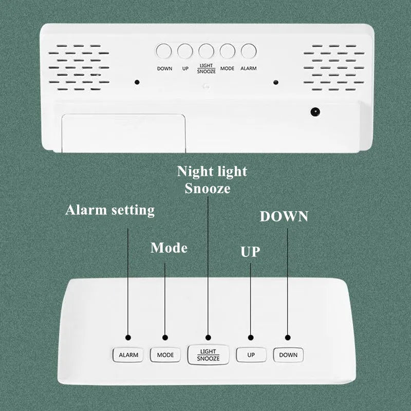 Acrylic Digital Alarm Clock with Voice Control Feature - Smarsty