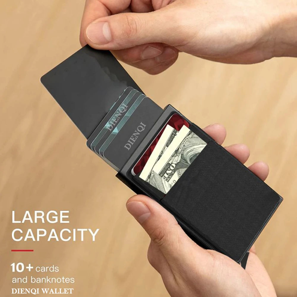 Rfid Credit Card Holder Men Thin Slim Mini Minimalist Wallets Luxury Metal Bank ID Cardholer Case Wallet for Men Carteras Choice