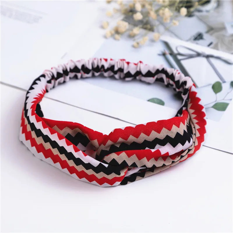 Bohemian Print Headbands For Women Vintage Turban Comfort - Smarsty