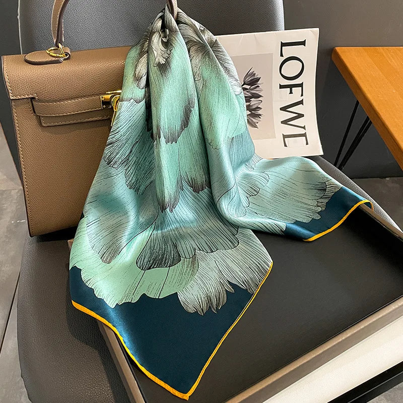 Luxury Silk Satin Scarf for Women with Sun Protection - Smarsty