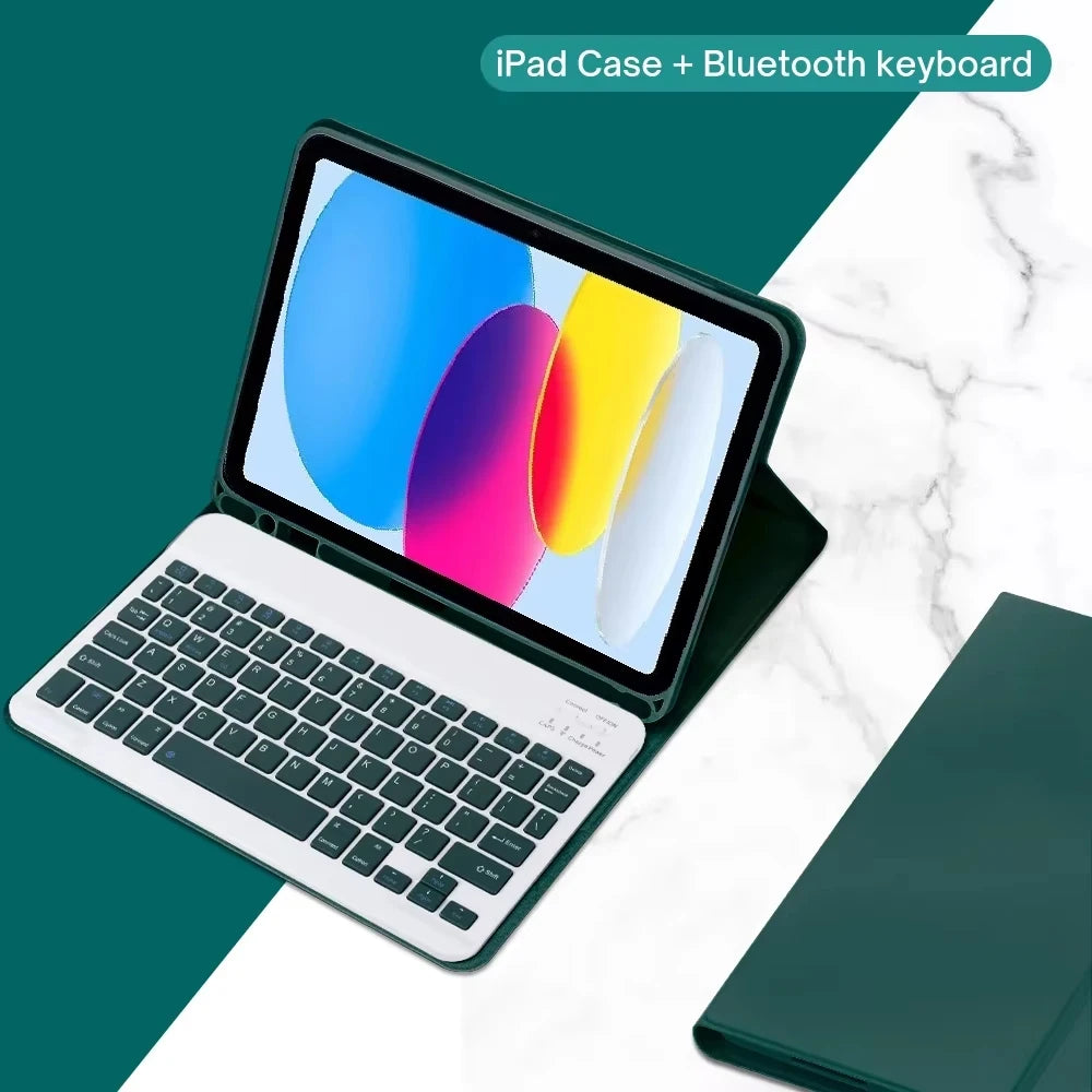 Keyboard Case For iPad 10th Gen 2022 10.9inch,Detachable Bluetooth Keyboard Cover For iPad 11 11inch A16 2025 With Pencil Holder
