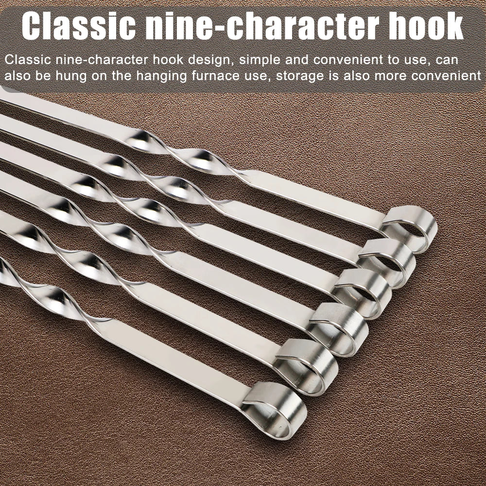 Stainless Steel Barbecue Skewers Set for Easy Cleaning - Smarsty