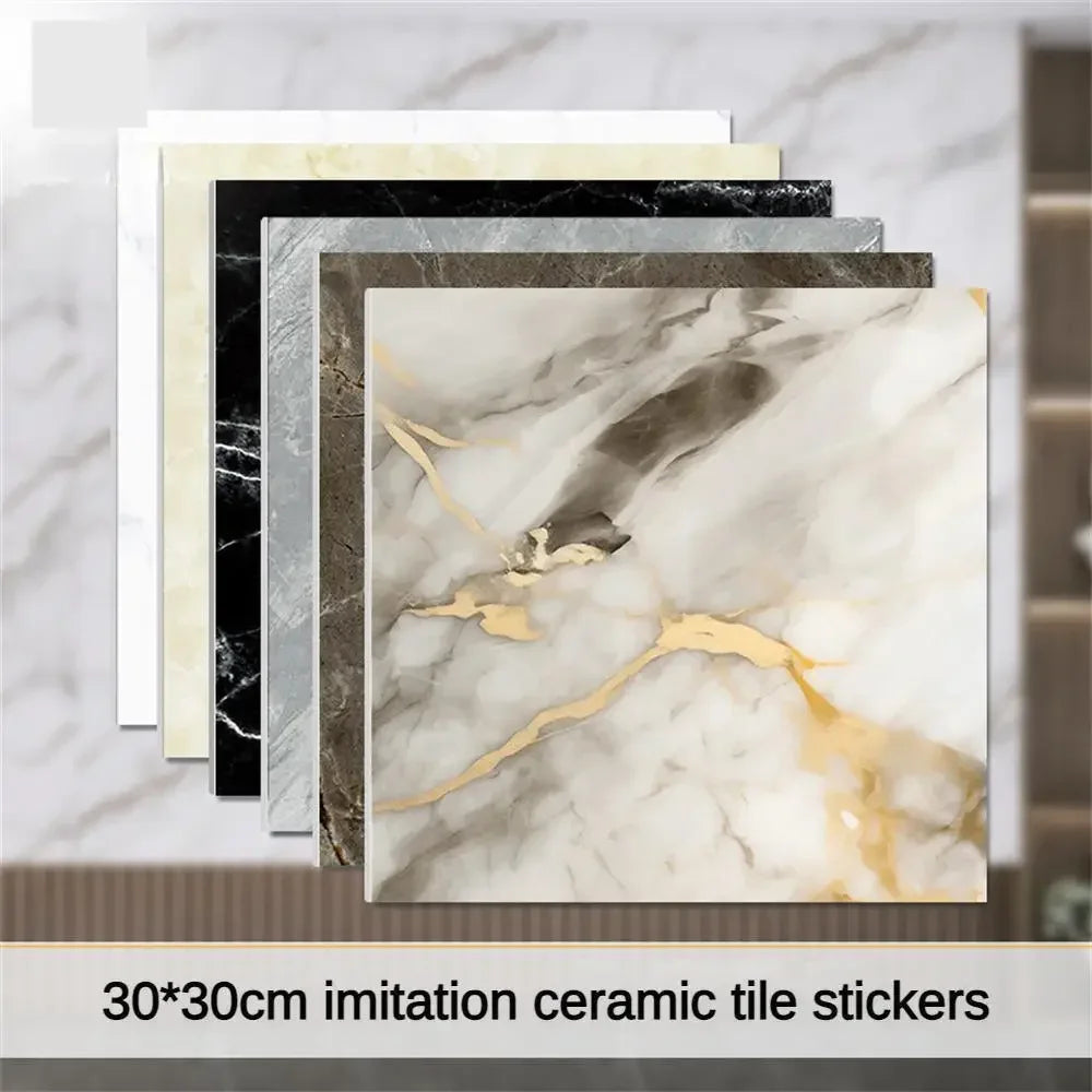 Thickened Self-Adhesive Marble Tile Stickers for Home Decor - Smarsty