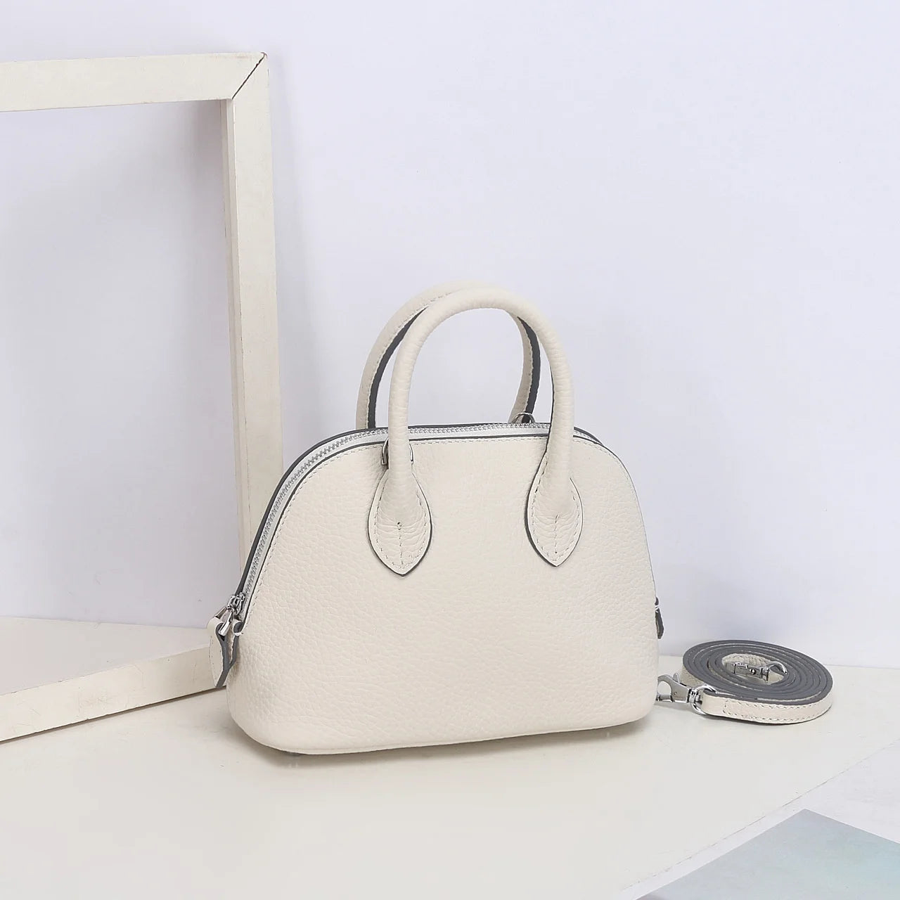 Cow Leather Shell Bag Crossbody Women Messenger Style - Smarsty