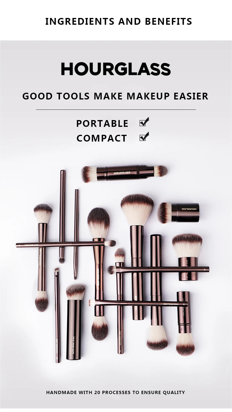 Hourglass Tapered Blender Brush for Effortless Eye Makeup - Smarsty