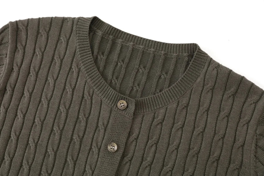 AS AW25 new design knitting cable cardigan + ribbing mockneck dress maxi length match for lady wear - Smarsty