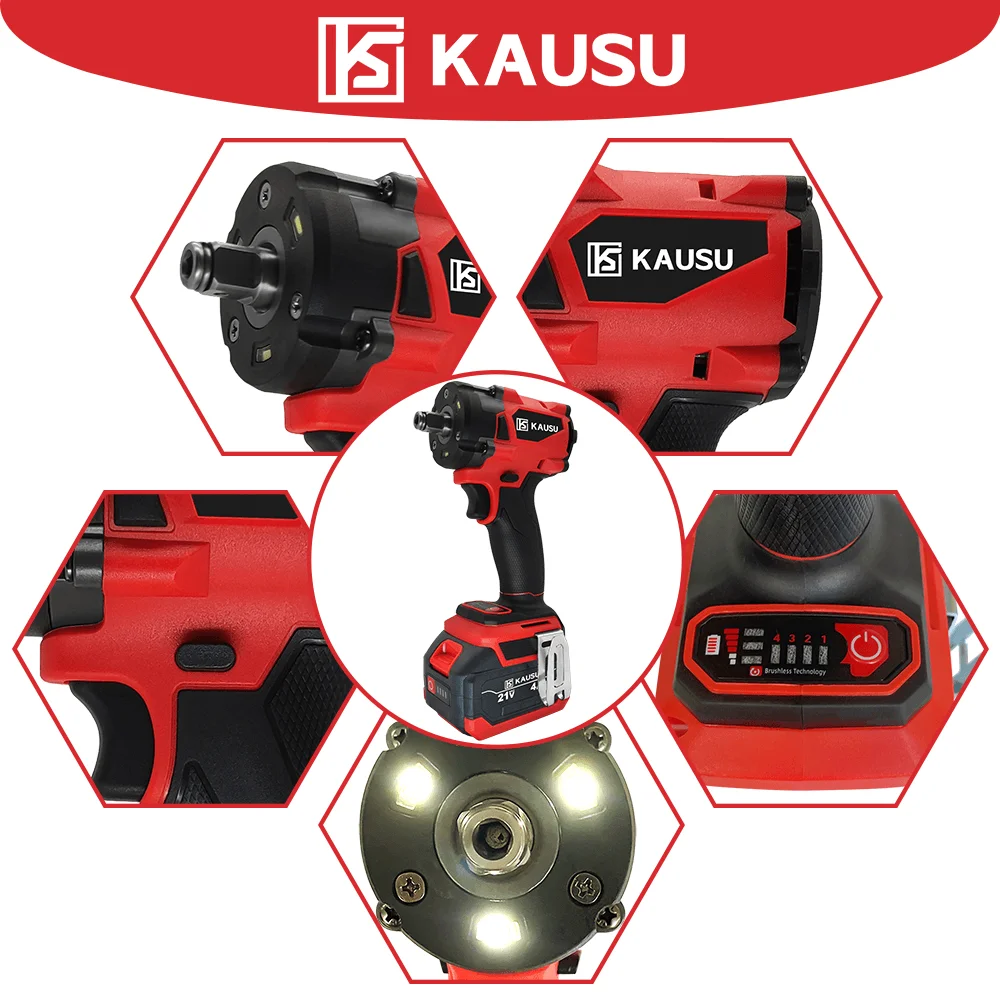 Compact Cordless Impact Wrench with High Torque - Smarsty