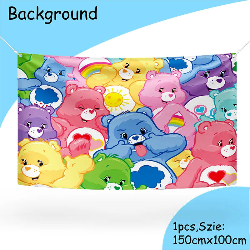 Miniso Care Bear Birthday Party Supplies Set - Smarsty