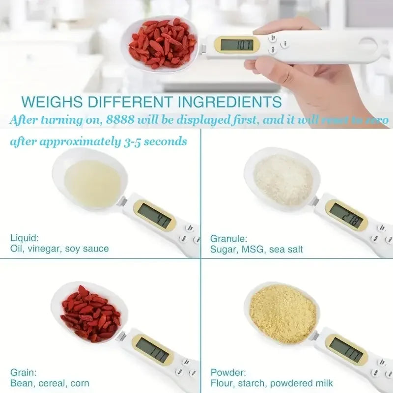 Digital Kitchen Scale 500g with Spoon Measurement - Smarsty