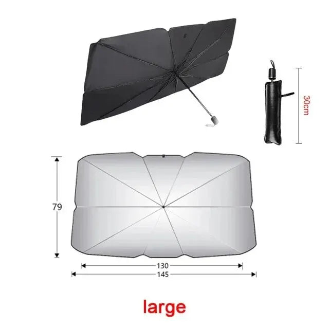 Car Sunshade Umbrella Windshield Folding Front Parasol Umbrella Type Sun Shade for Car Window Summer Sun Protection Accessories - Smarsty