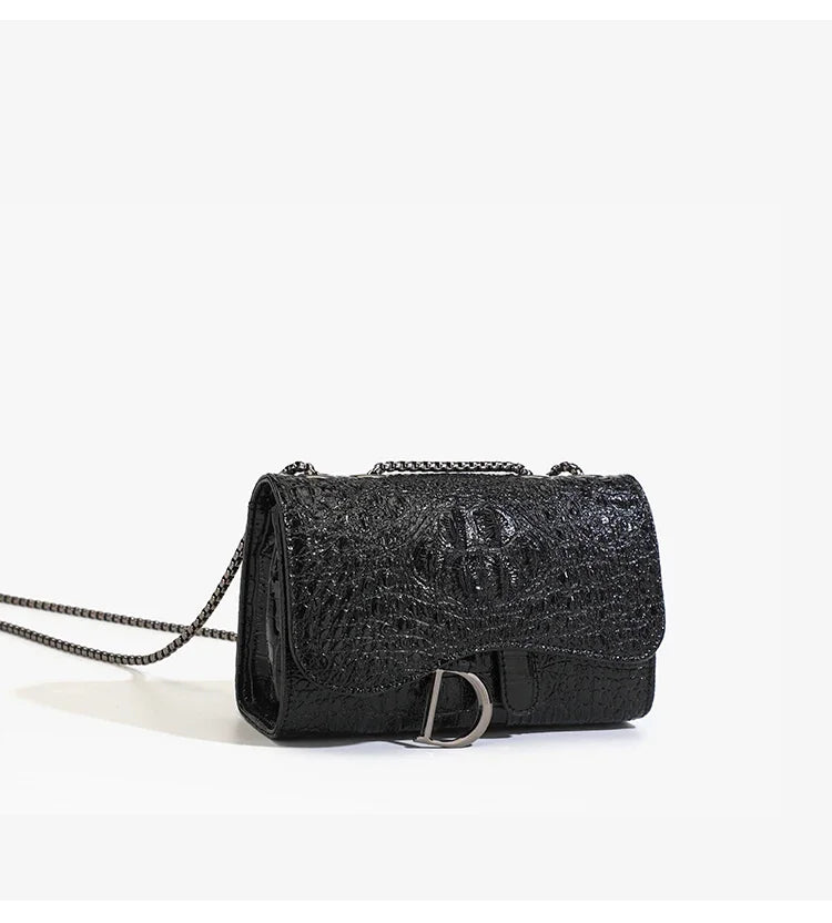 Luxurious Women's Sequined Crossbody Handbag With Chains - Smarsty