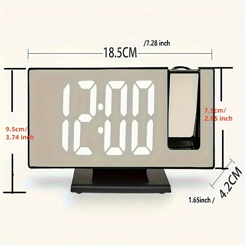 Intelligent Projection Alarm Clock with Large Screen - Smarsty
