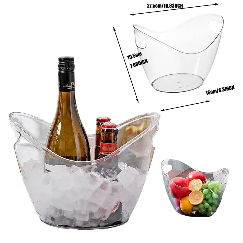 Transparent Ice Cube Storage Bucket for Beer and Wine - Smarsty