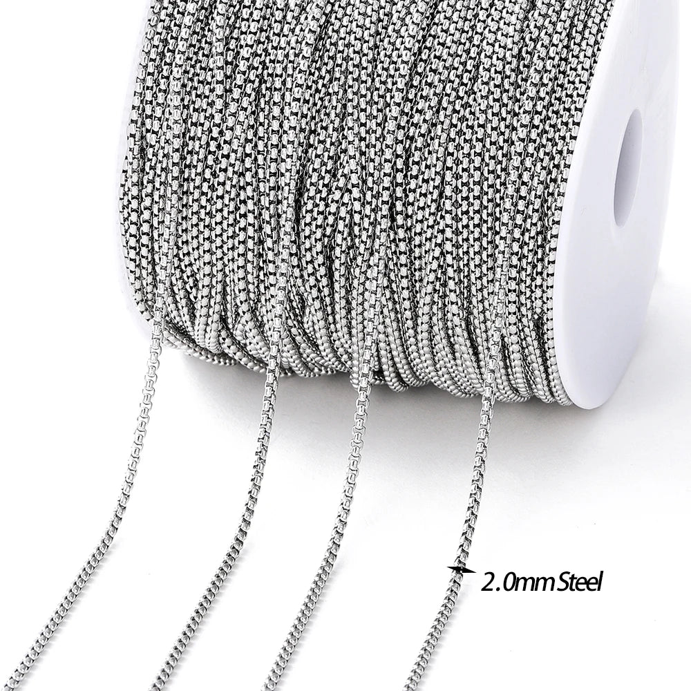 No Fade 2M Gold Stainless Steel Beaded Chain Durable - Smarsty