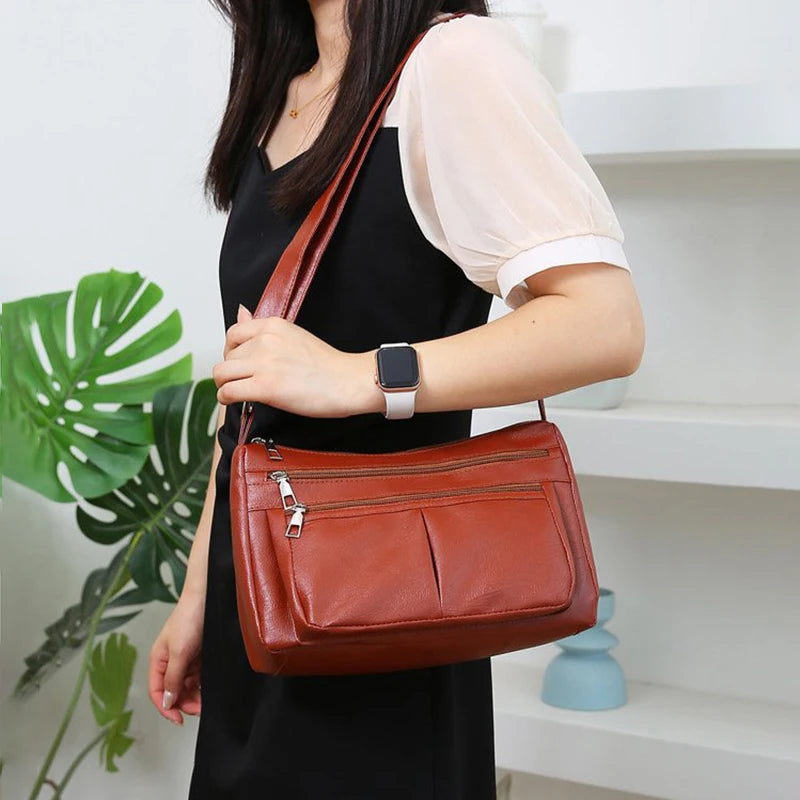 Korean Handbag Designer Leather Crossbody Bag for Women - Smarsty