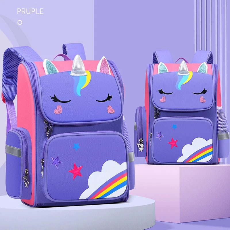 Unicorn Kids Backpack Waterproof School Bag for Girls - Smarsty