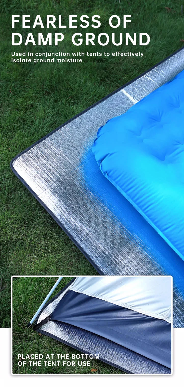 Outdoor Picnic Moisture-proof Pad Double-sided Thick Aluminum Film Waterproof Beach Mat Portable Tent Floor Mat Camping Mat