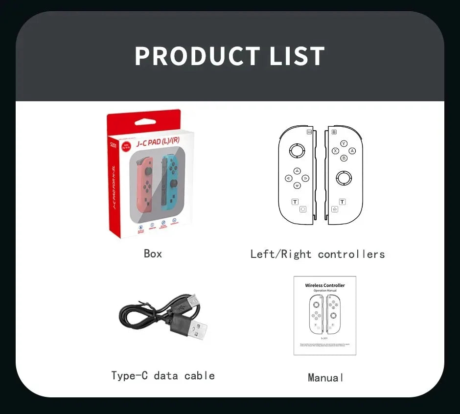 Wireless Gamepad Controller for Switch and PC with Turbo Feature - Smarsty