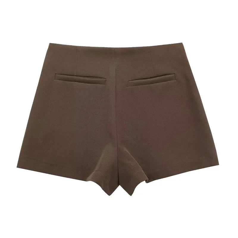 MUJER 2025 Black Mini Skirt Shorts Woman Fashion Asymmetric Skort For Women High Waist Short Skirts Woman Summer Casual Shorts - Smarsty