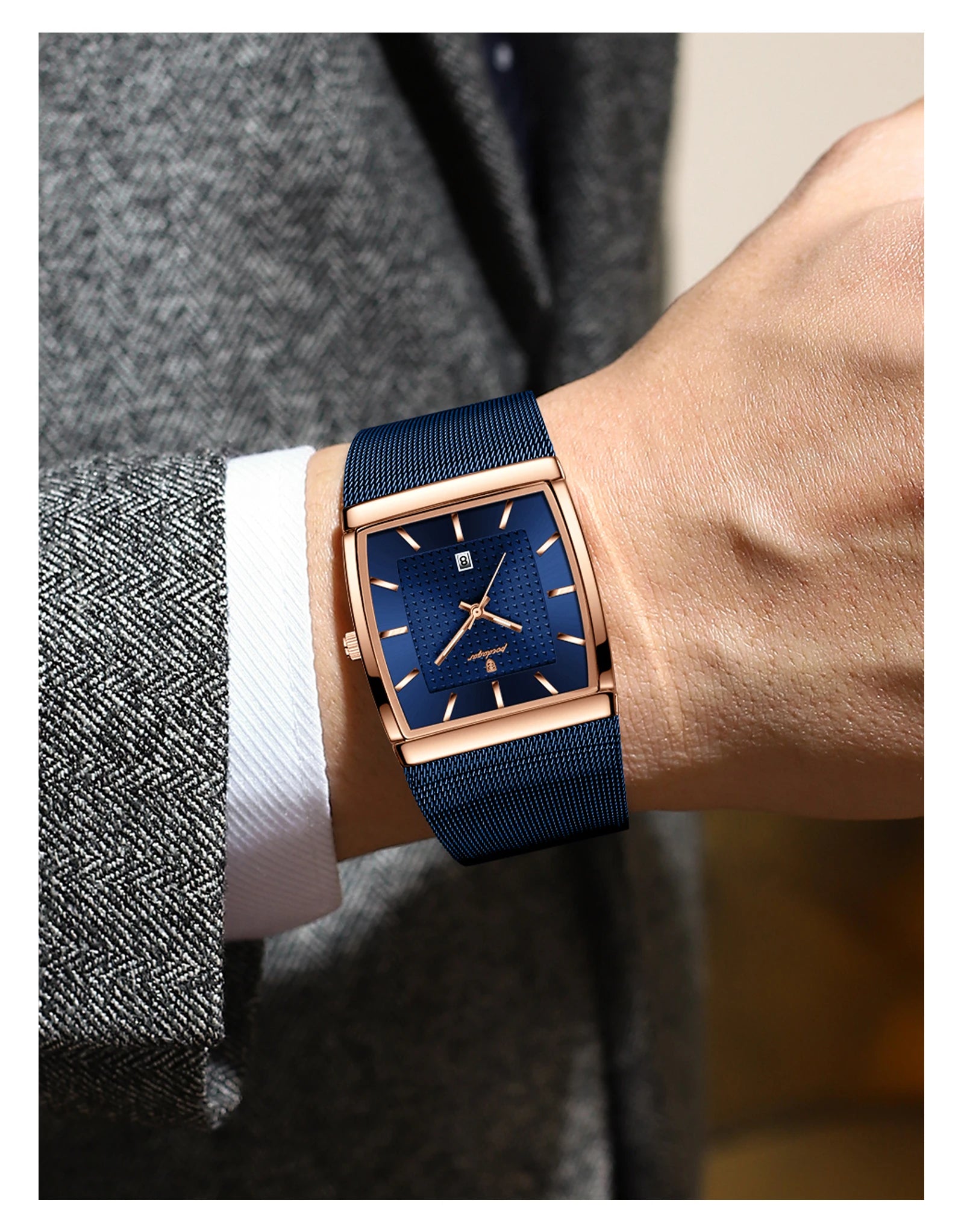 Men's Waterproof Quartz Watch with Luminous Date Feature - Smarsty