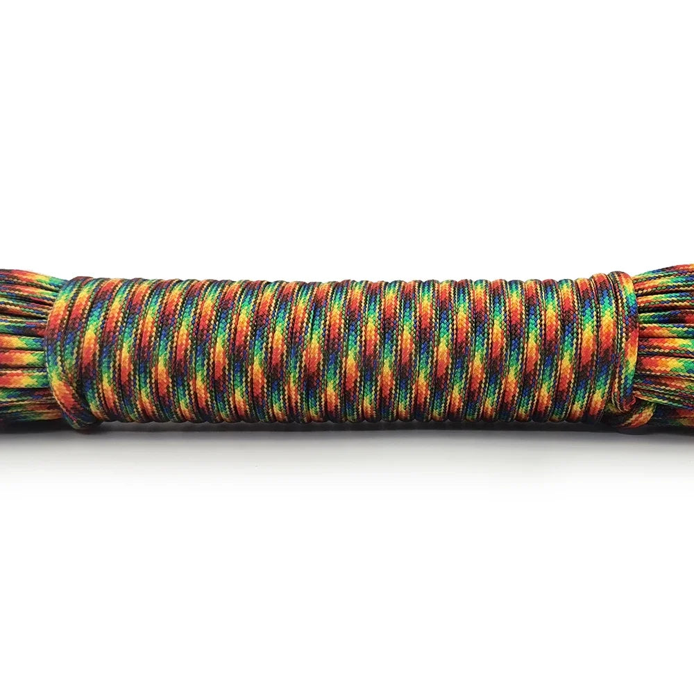 New Color Dia 4 MM 31 Meters 9 stand Cores Paracord Parachute Cord Lanyard Tent Rope For Hiking Camping Clothesline DIY Bracelet by Smarsty