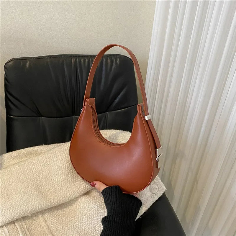 Luxury PU Leather Hobo Bag For Women With Zipper Closure - Smarsty