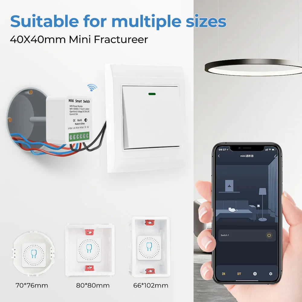 Tuya Zigbee WiFi Mini Smart Switch With Power Monitoring - Smarsty