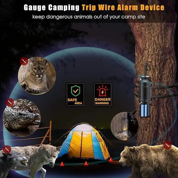 3pcs Original Camp Safe Gauge Perimeter Trip Alarm Device,Home use, wilderness camping