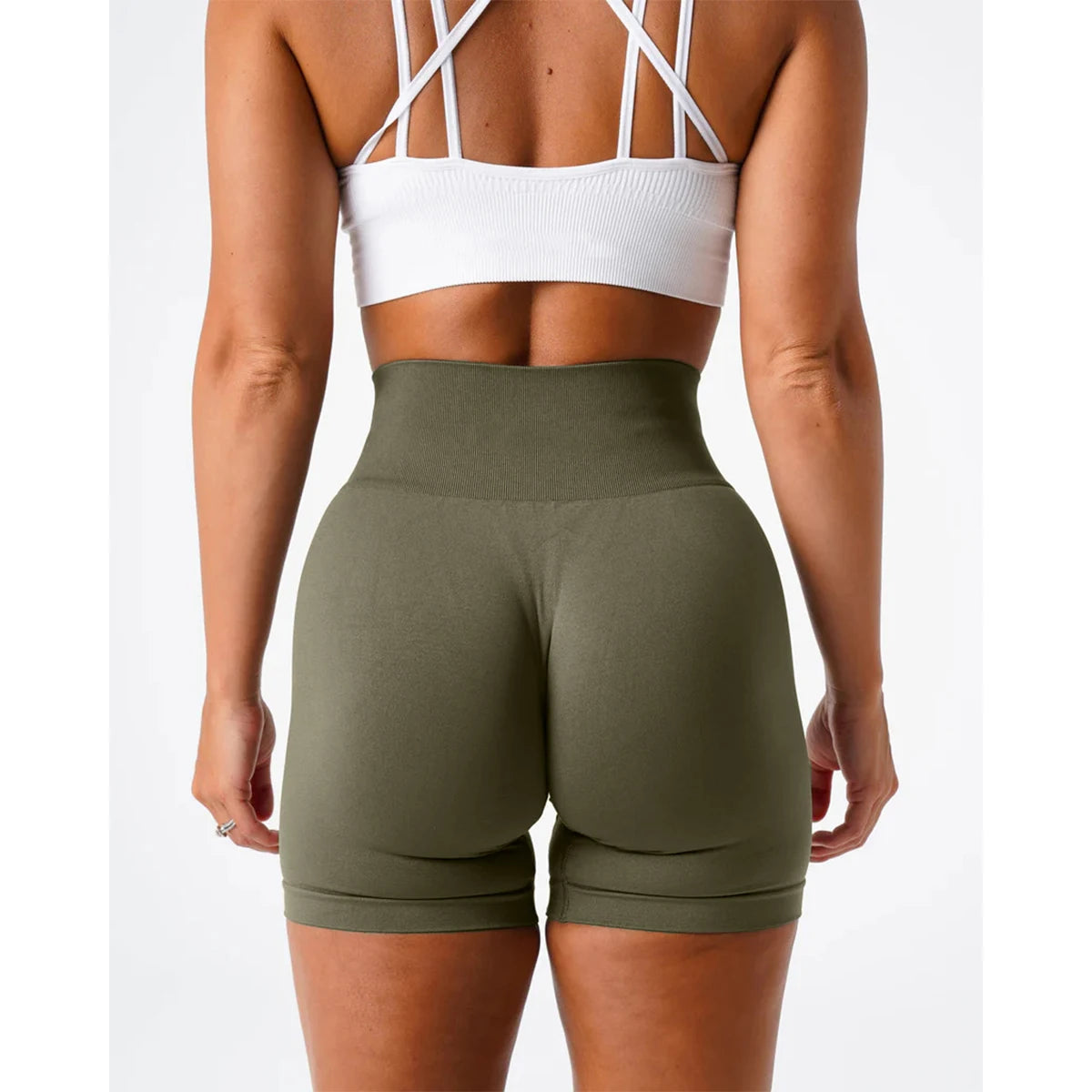 TKITK Spandex Solid Seamless Shorts Women Soft Workout Tights Fitness Yoga Pants Gym tight pants leggings cycling shark pants