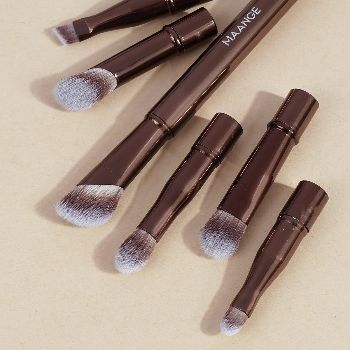 MAANGE Double Ended Makeup Brush Set for Travel and Contour - Smarsty