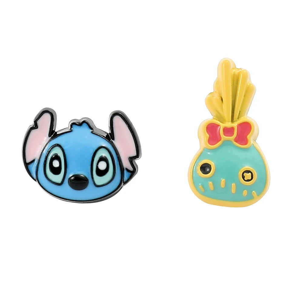 Cute Disney Stitch Flower Stud Earrings for Women and Girls - Smarsty