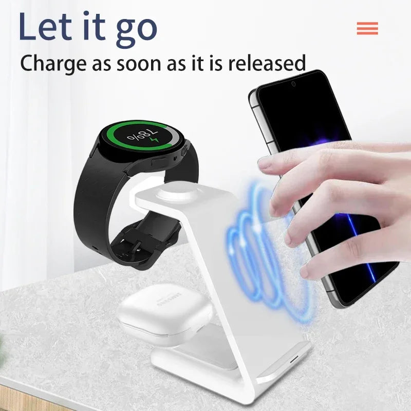 30W Ultrafast Wireless Charger Stand 3 in 1 with Holder - Smarsty