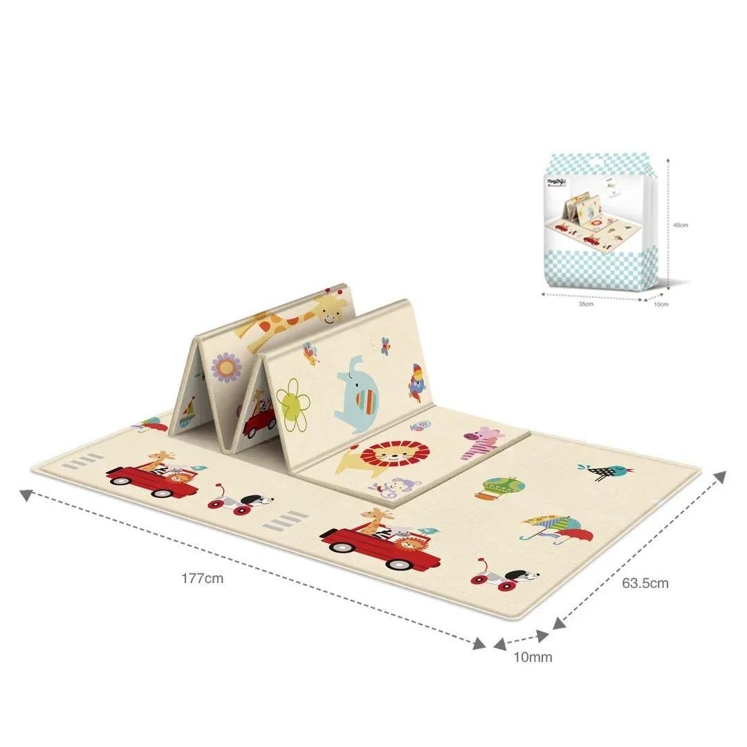 Foldable Baby Play Mat Children's Double-sided Pattern Protection Non-slip Activity Carpet Children's Educational Activity Mat by Smarsty
