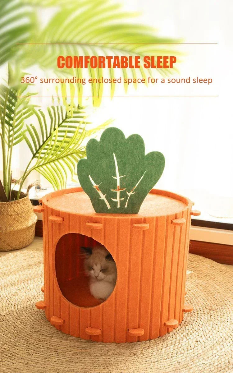 Large Space Felt Cat Nest for Comfortable Rest - Smarsty