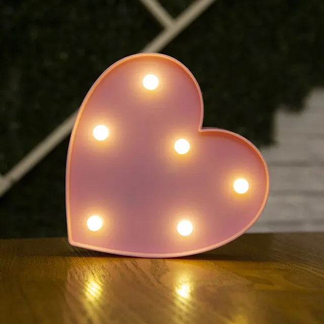 Colorful LED Letter Light for Weddings and Birthdays - Smarsty