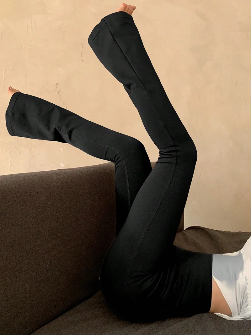 High Waisted Compression Without Awkward Lines Micro Flared Yoga Outdoor Wear Seamless Elastic Fitness Pants Lifting Leggings - Smarsty
