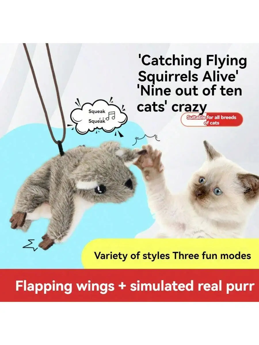 Electric Interactive Cat Toy with Rechargeable Flapping Bird - Smarsty