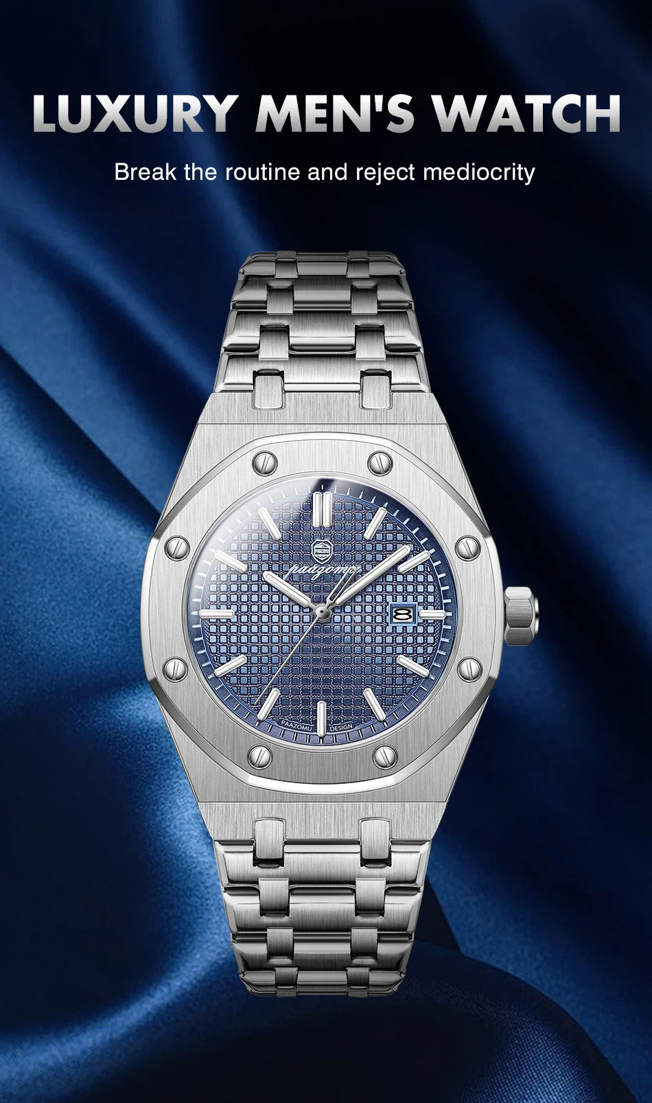 Luxury Waterproof Quartz Watch with Luminous Date Feature - Smarsty