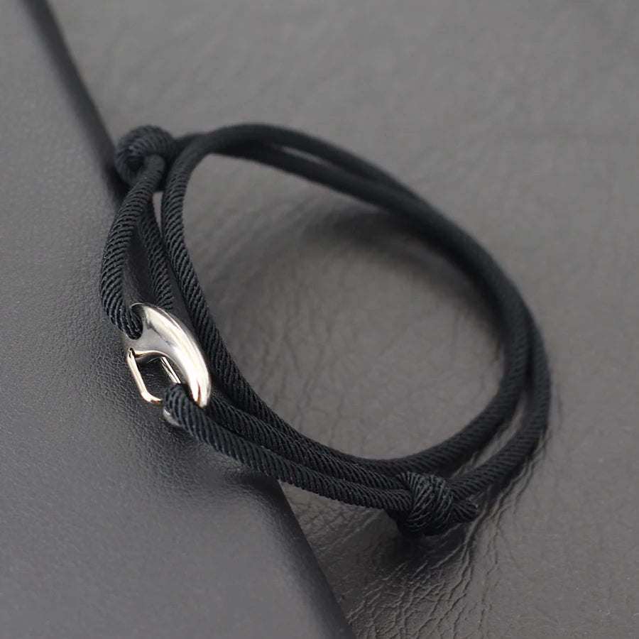 Men’s Adjustable Shark Bracelet Double Layer Rope Strand - Smarsty