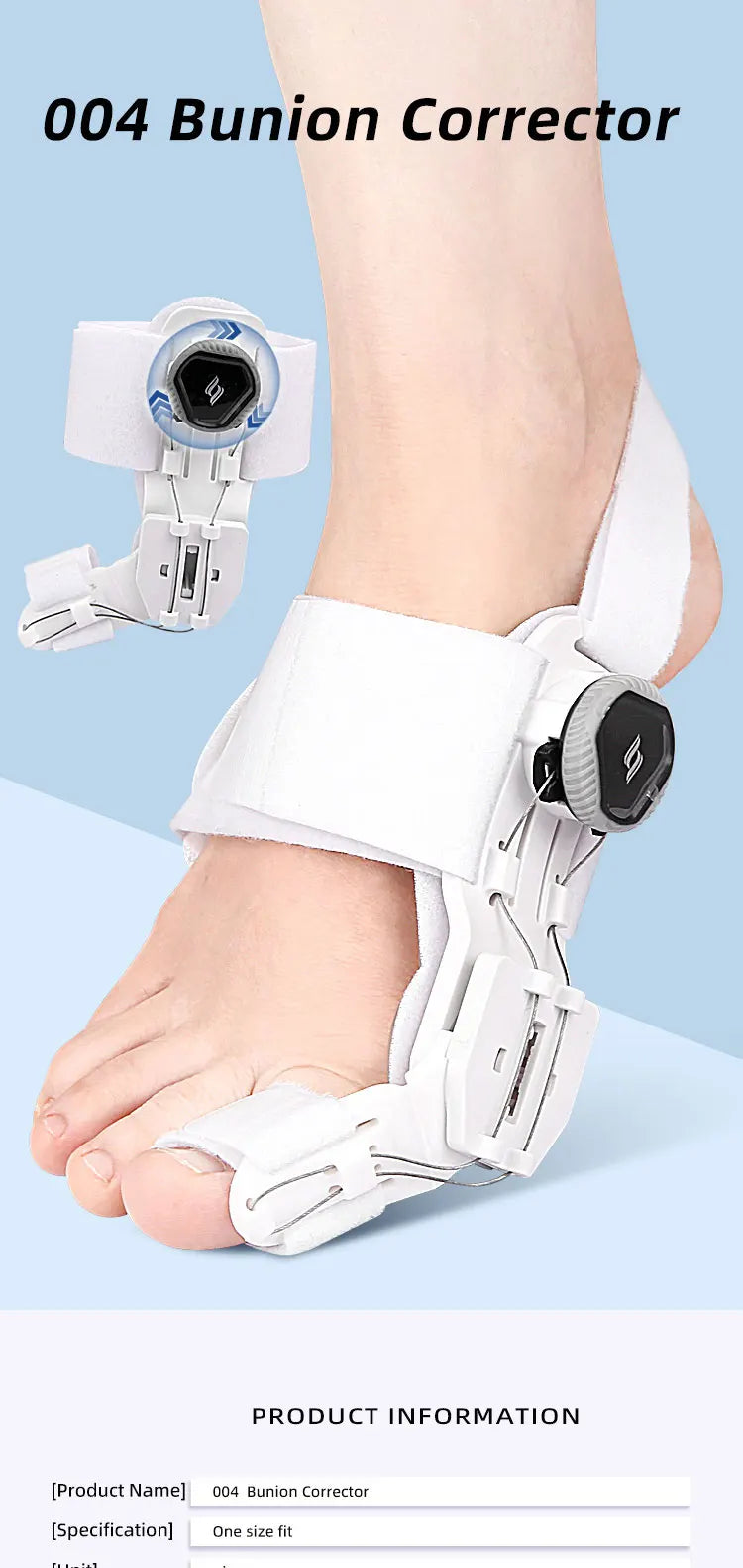 Bunion Corrector Adjustable Rotatable Toe Separator - Smarsty
