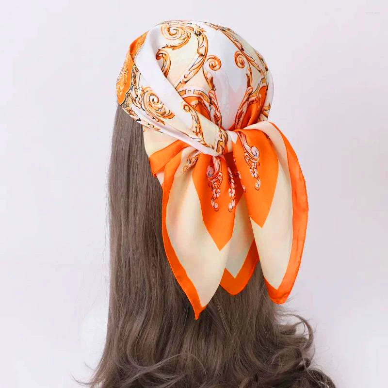 Luxury Silk Square Scarf for Women Spring Summer - Smarsty