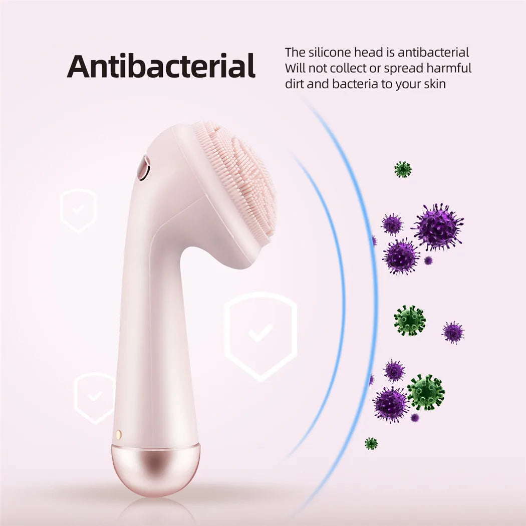 Electric Silicone Facial Brush with Vibration Massage - Smarsty