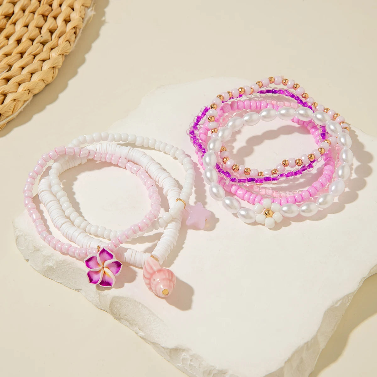Bohemian Imitation Pearl Bracelets Set for Women - Smarsty