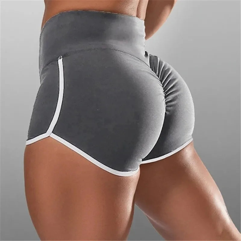 S-3XL Summer Quick-drying Running Shorts For Women High Waist Women Exercise Sexy Hips Push Up Sportswear Casual Yoga Pants - Smarsty