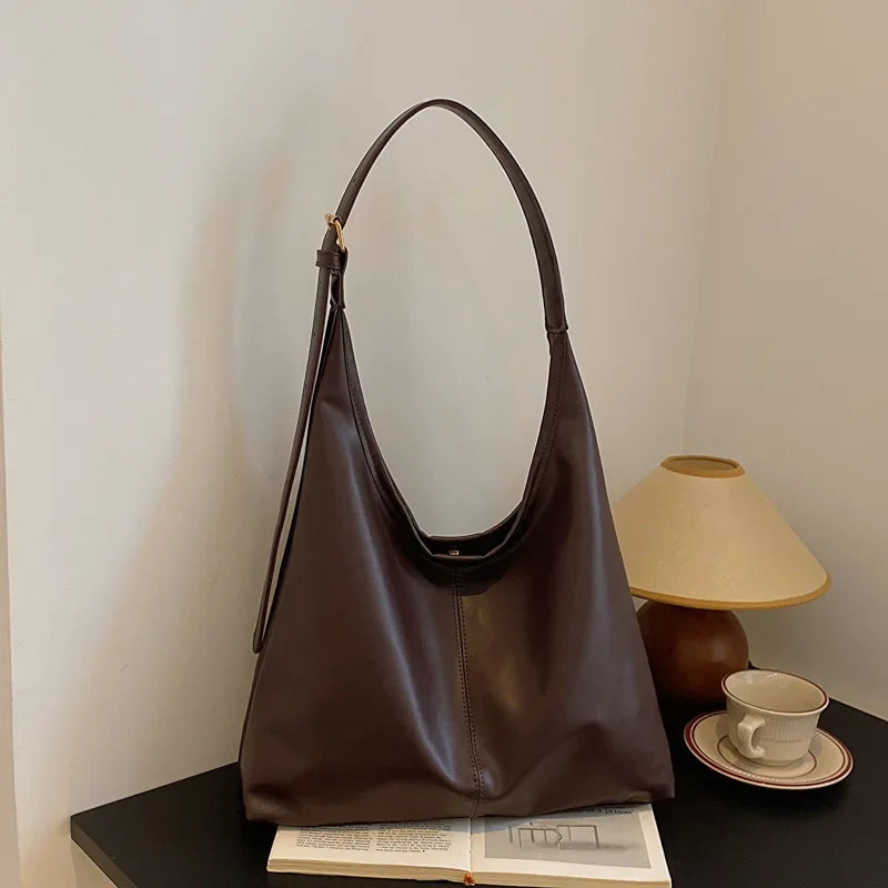 Large Tote Bag For Women Everyday Retro Simple Shoulder Bag - Smarsty